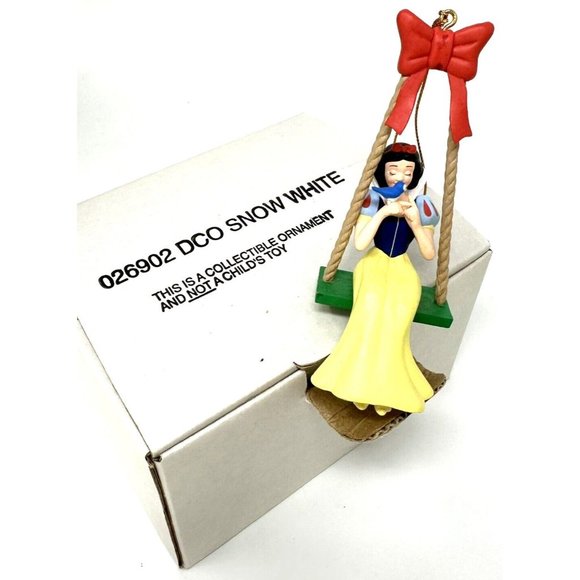 Grolier Disney Christmas Ornament Snow White In Swing In Box DCO 026902 - Picture 7 of 9
